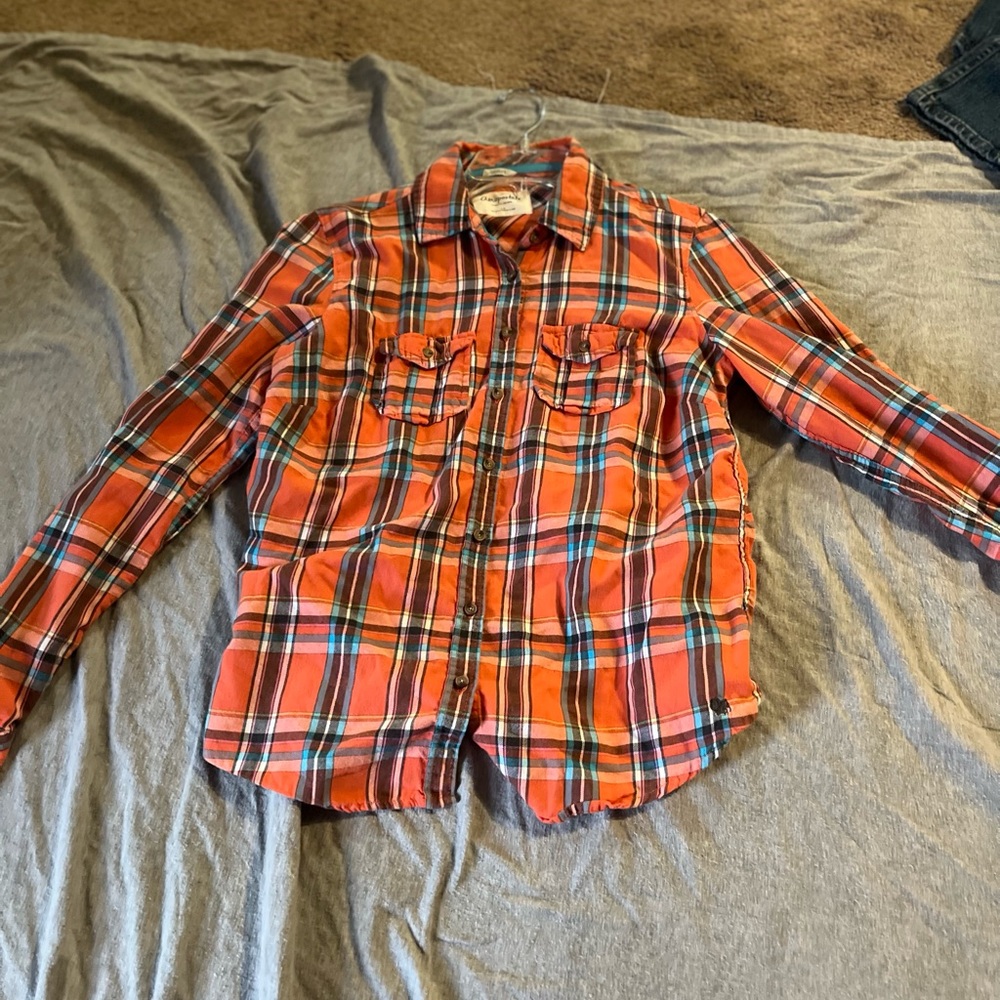 Aeropostale button up peach color, light weight